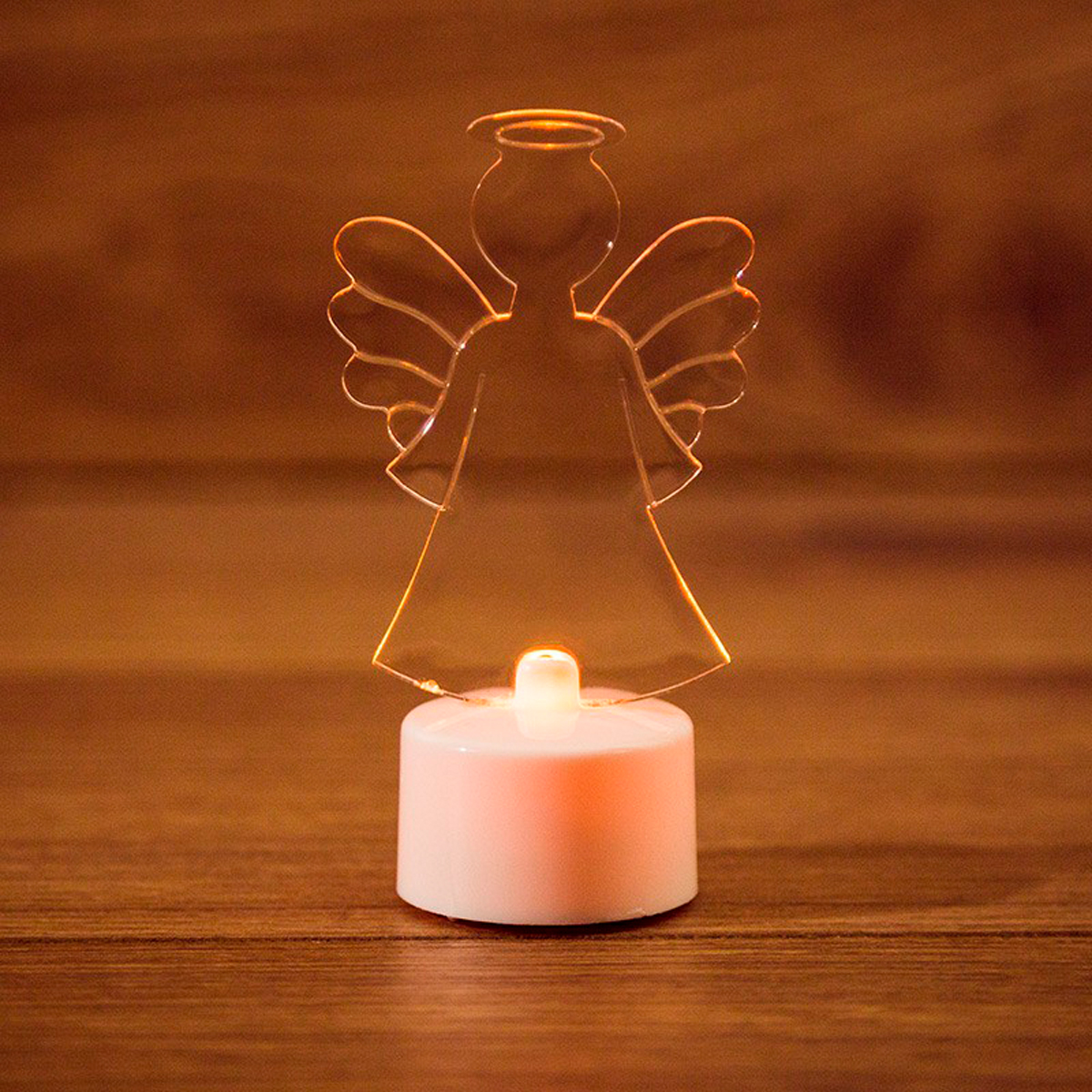 Фигурка светодиод. "ангел" на подставке, разноцв. (1/96) "neon-night" 501-044