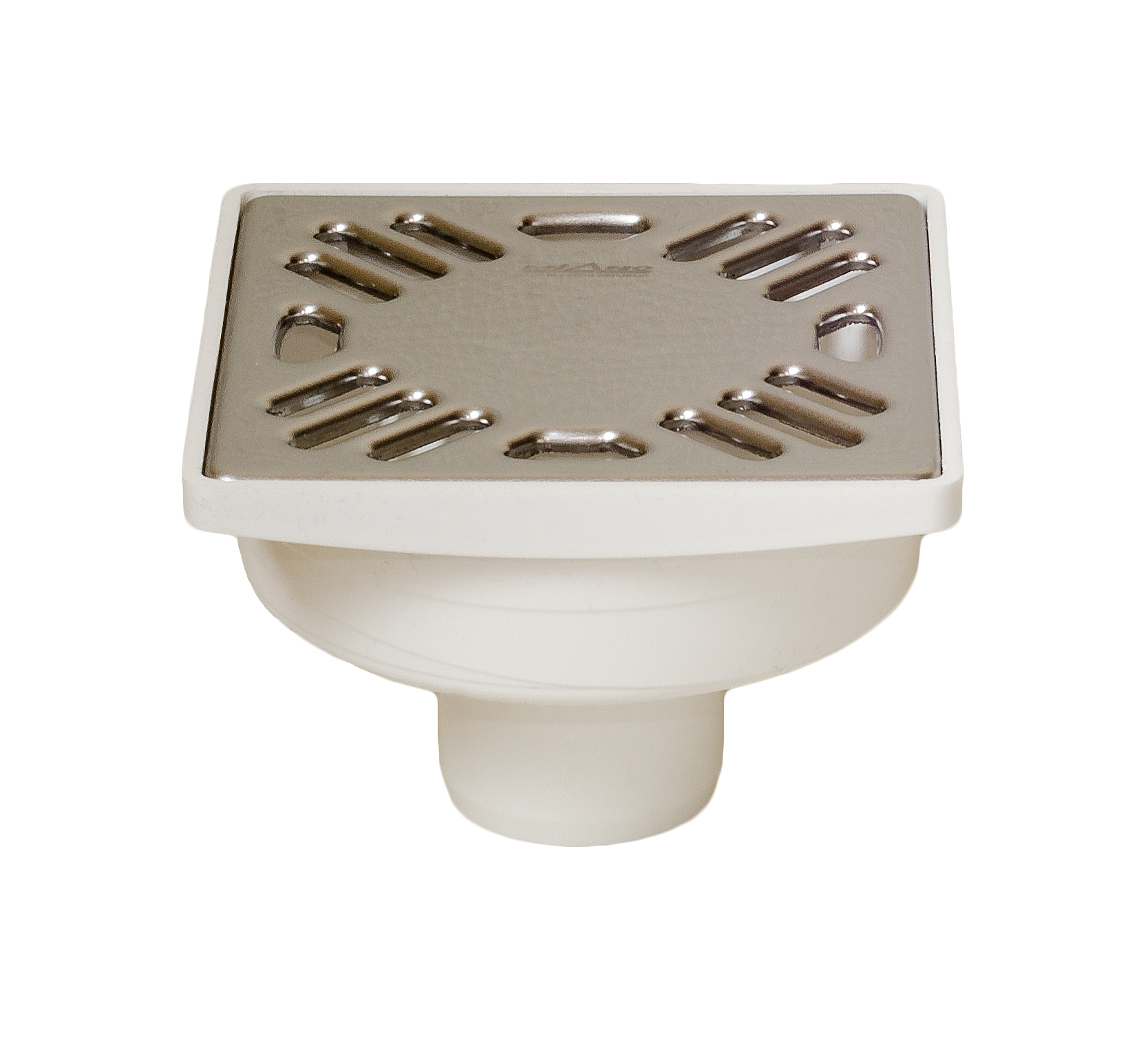 Сливной трап DN40 100х100, прямой, решетка из нержавеющей стали MPVS-04002 MIANO