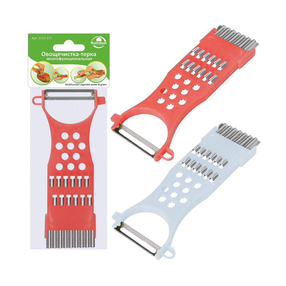 Овощечистка-терка (12/144) "мультидом" vl53-171