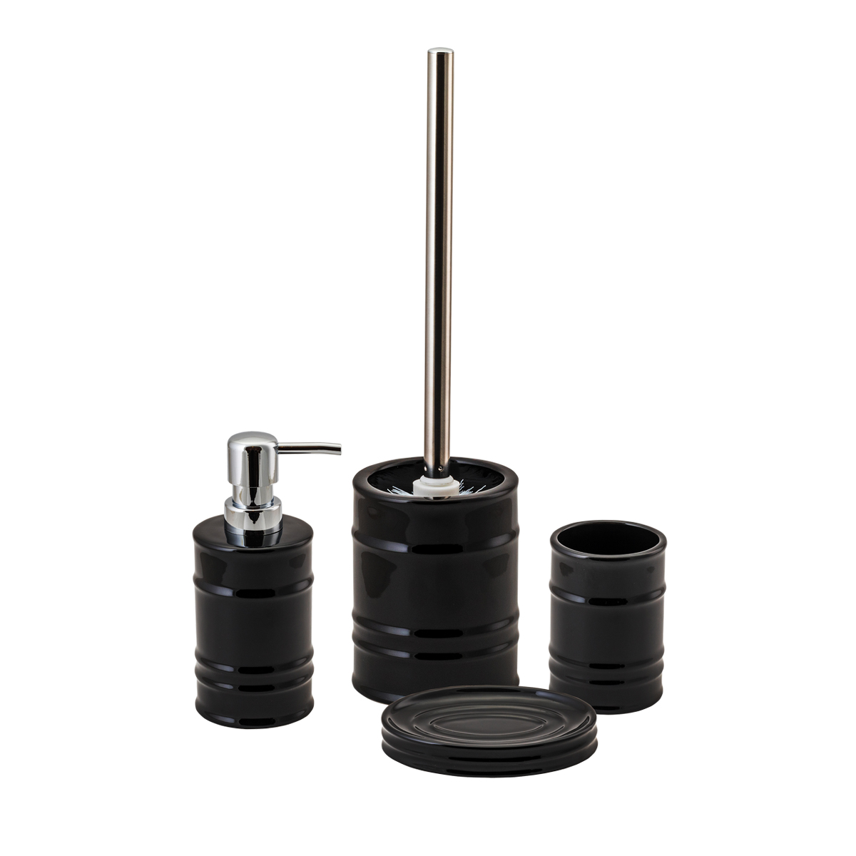 Стакан для ванной комнаты "oil" керамика (черный) (1/12) "аквадекор" atc-1205bk-03