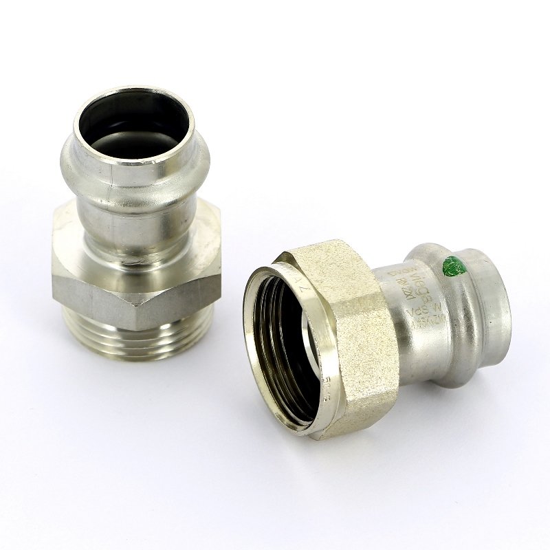 Муфта пресс разборная 22 с плоской прокладкой нержавеющая сталь Sanpress Inox VIEGA