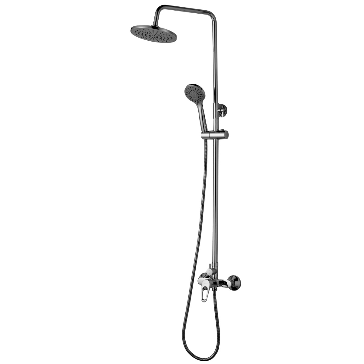 Душевая система  b35-45  лейка 3 реж., регулир.стойка, верх. душ "тропич. дождь" (1/4) "rossinka"