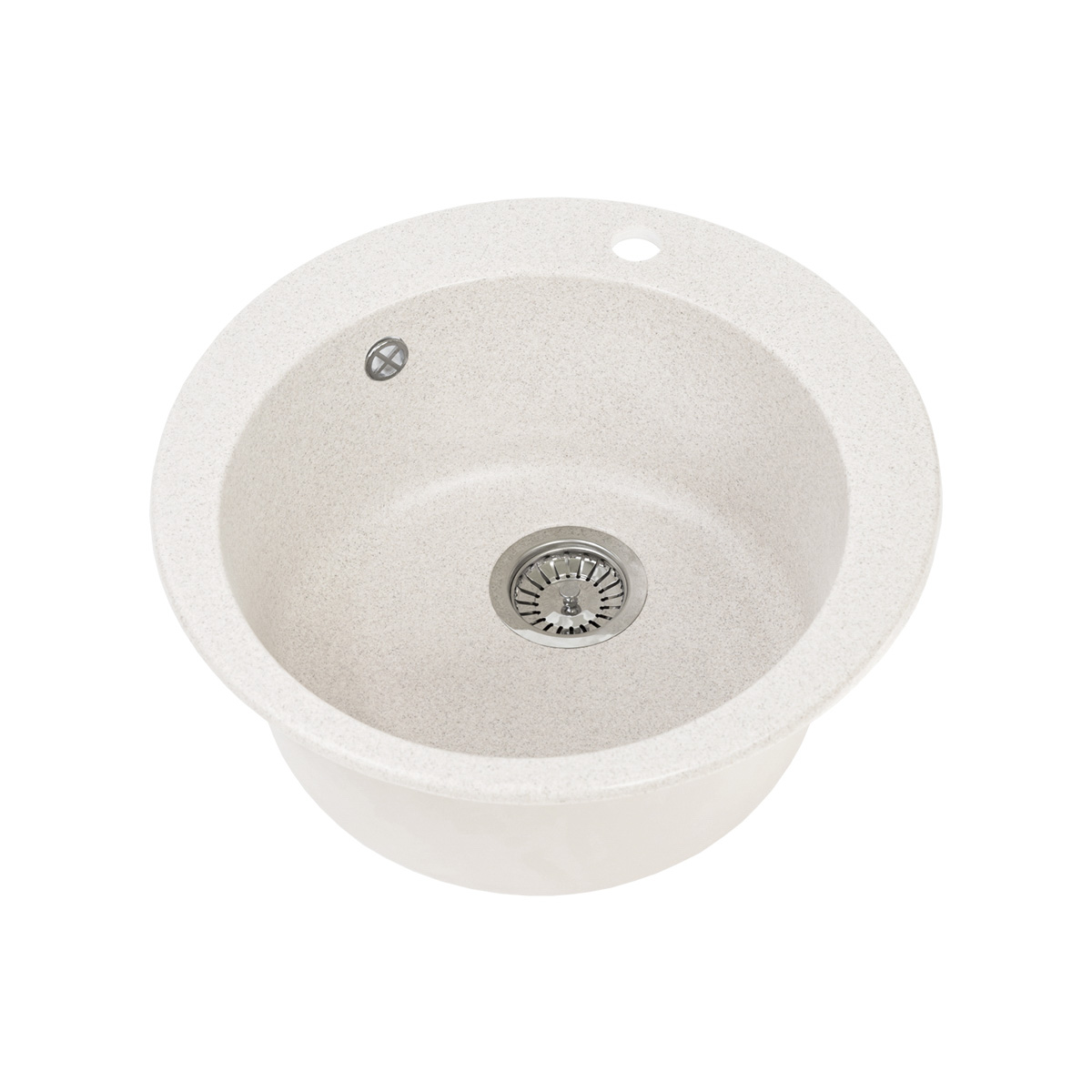 Мойка для кухни врезная искуств. камень gs-05-331 d-510 мм белая "granstones"