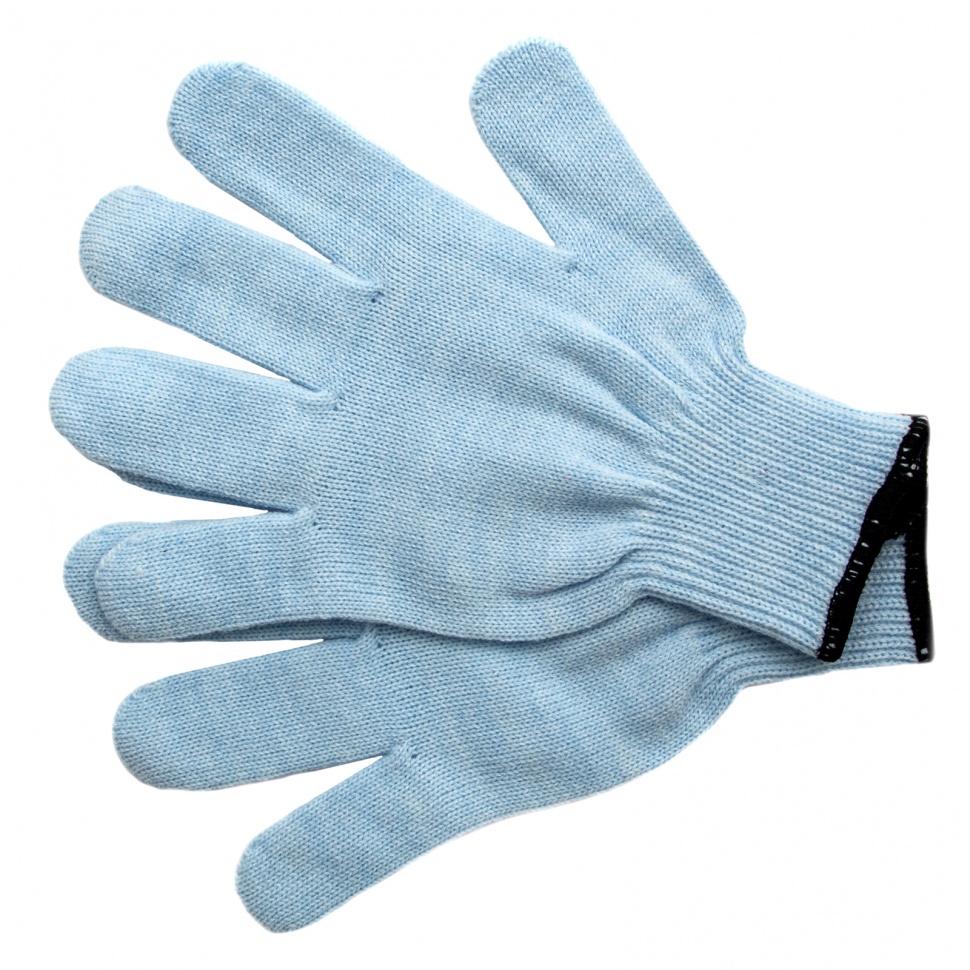 Перчатки трикотажные, акрил, цвет зенит, оверлок Сибртех (68656)