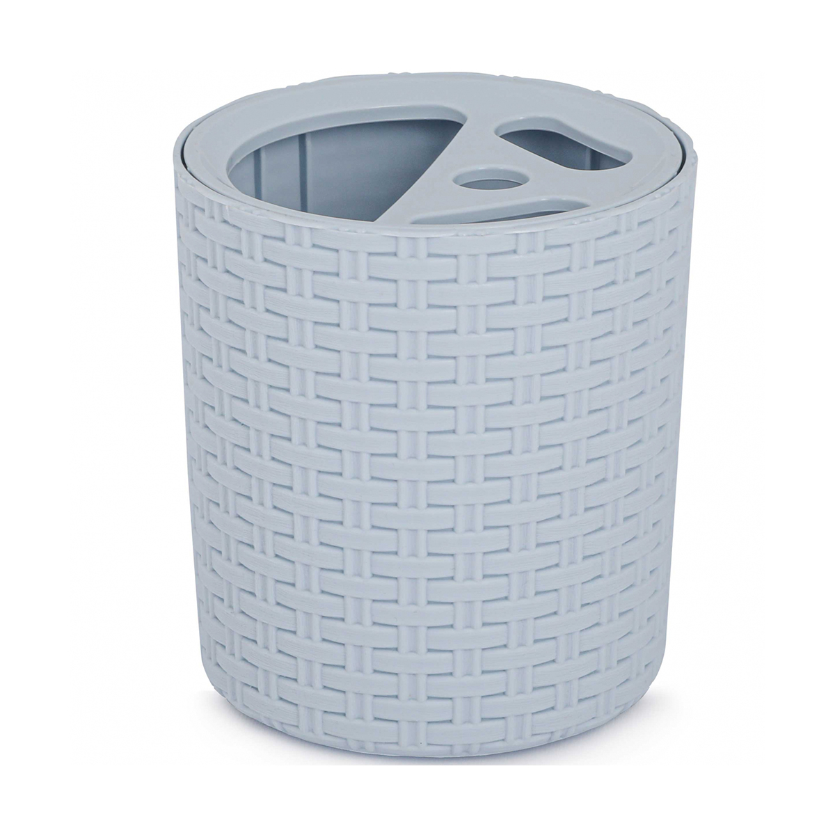 Стакан для ванной комнаты "плетенка" с разделителями, голубой (1/16) "альтернатива" м2533