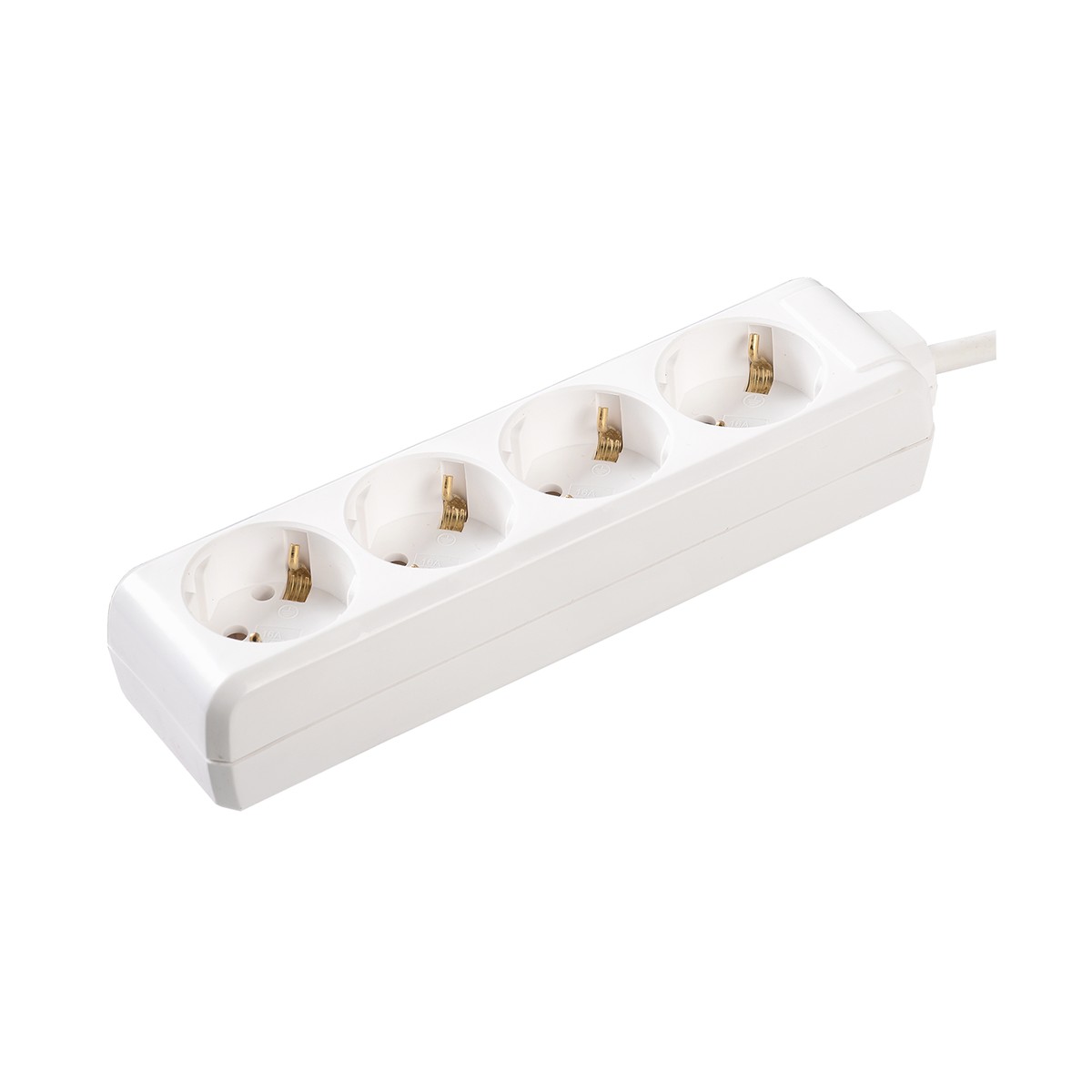 Удлинитель с заземл. 4 розетки, 2p+pe/1,5 м 3*1 мм, 16а (1/14/56) "iek"