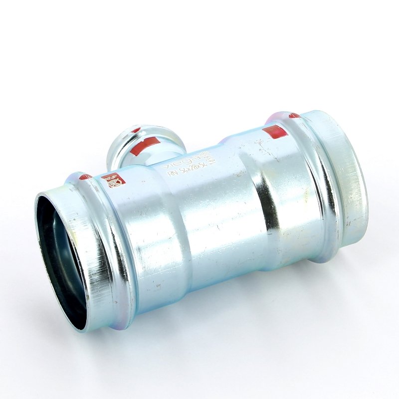 Тройник пресс 54x28x54 оцинкованная сталь Prestabo VIEGA