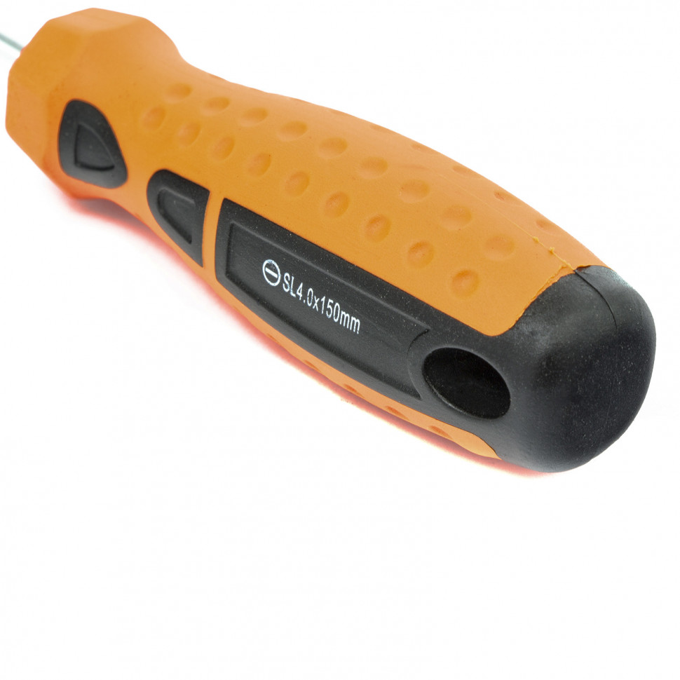 Отвертка "Point", SL4 х 150 мм, CrV, двухкомпонентная рукоятка Sparta (11764)