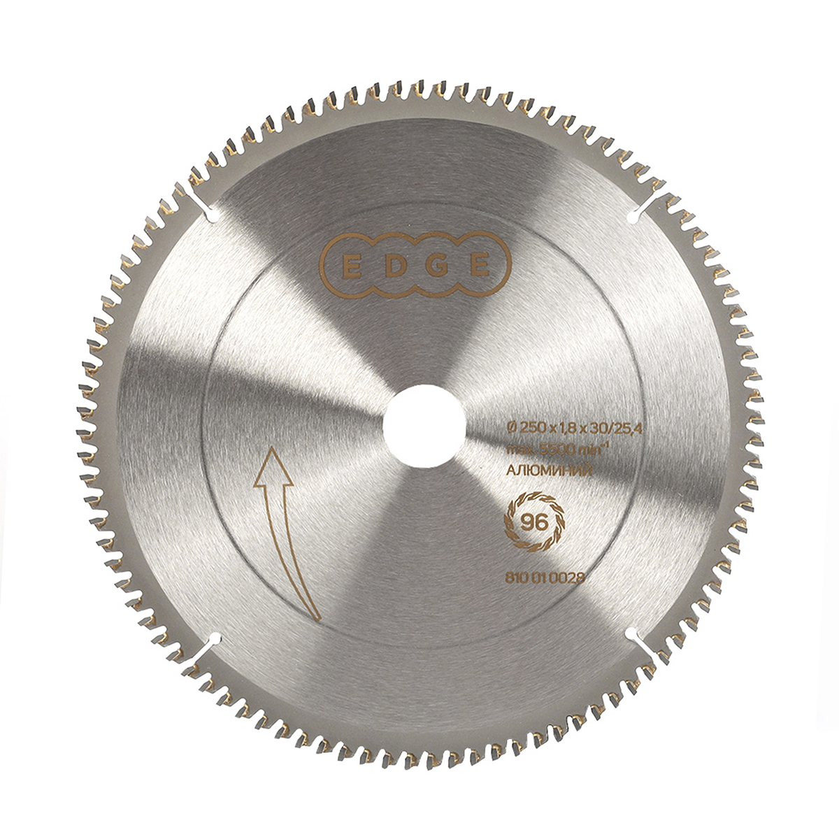 Диск пильный по алюминию 250 х 30/25,4, 96 зубьев (1/25) "edge by patriot" 810010028