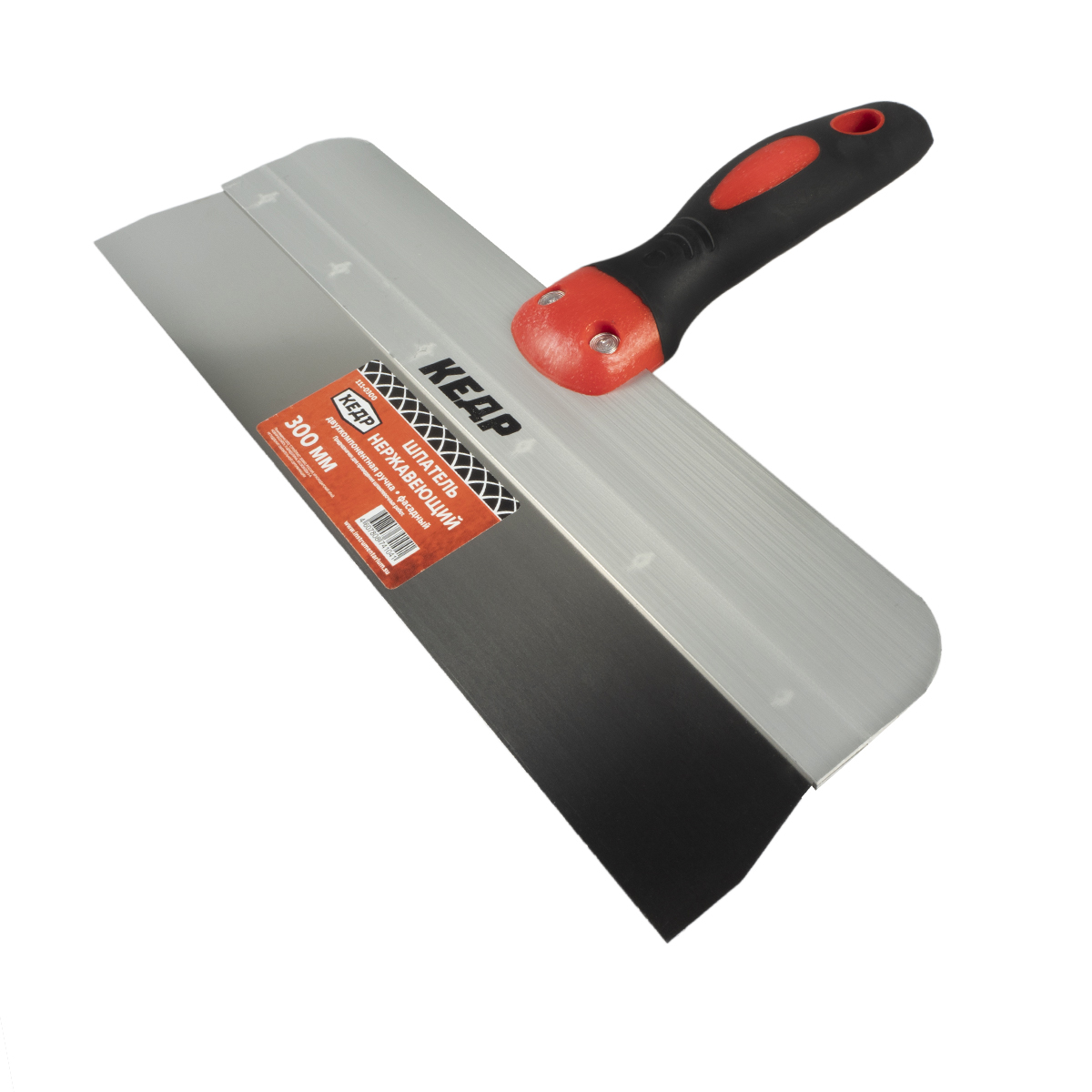 Шпатель фасадный нержав. 300 мм двухкомп. ручка (1/10) "кедр"  111-0300