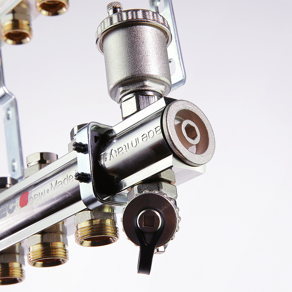 Колл. группа VALTEC 1" x 3/4" ЕК 5 выходов с балансировочными и термостатическими клапанами