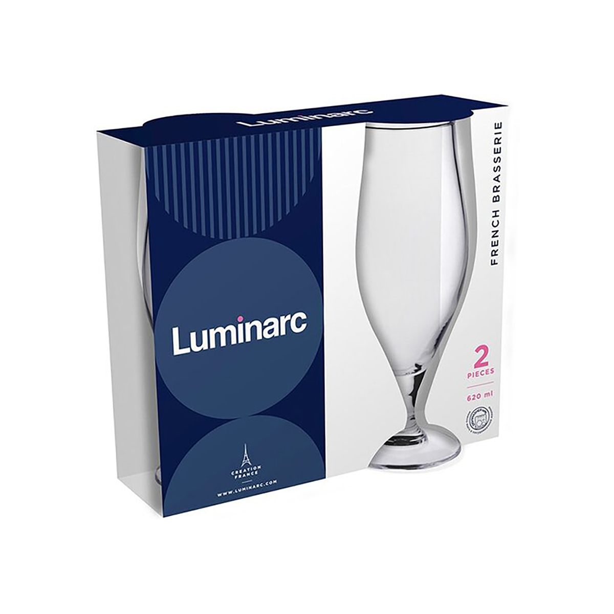 Бокал для пива "французский ресторанчик" 620 мл (набор 2 шт.) (1/4) "luminarc"