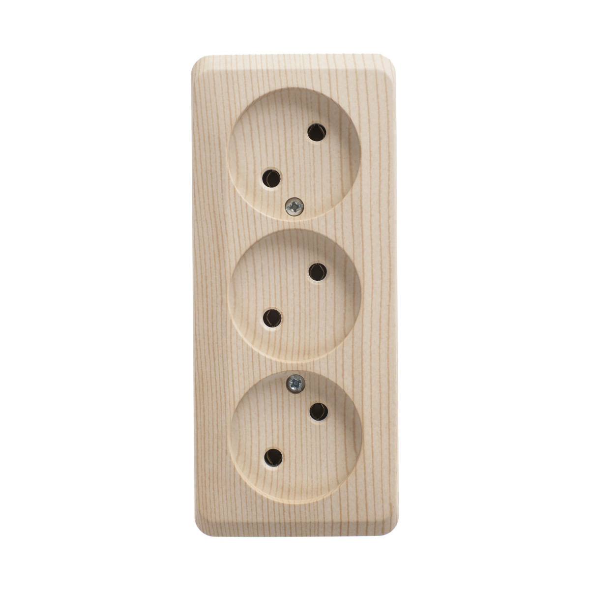 Розетка открыт. уст. "этюд" 3-х местн. 16а, сосна (1/11/88) "schneider"