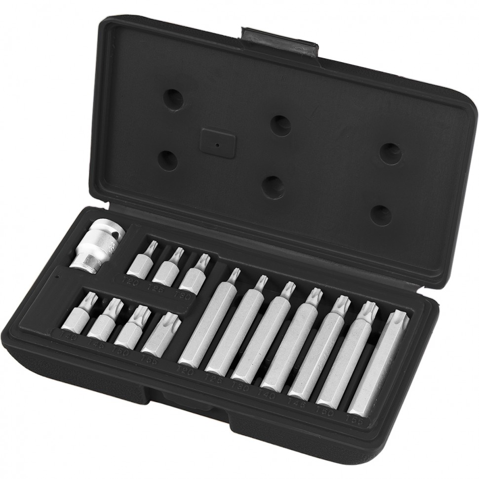 Набор бит Torx , хвостовик-шестигранник, 10 мм, CrV, 15 предметов Stels (11315)