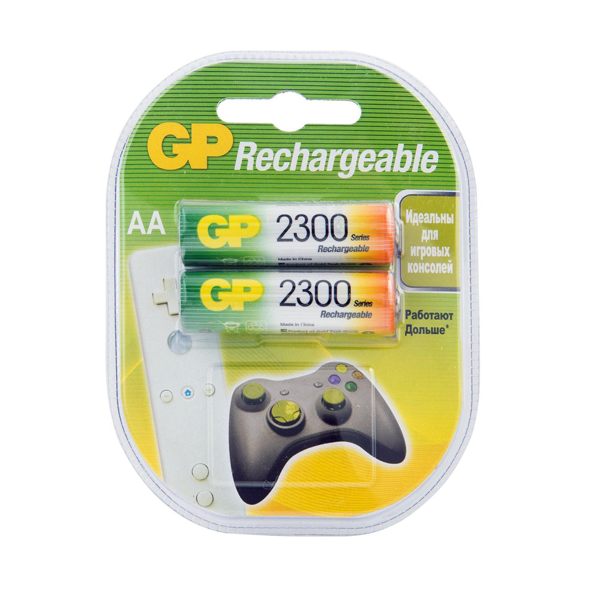 Аккумулятор gp rechargeable 230aahc-2decrc2  тип аа, 2300 мач (2 шт. в блистере) (1/10/100)