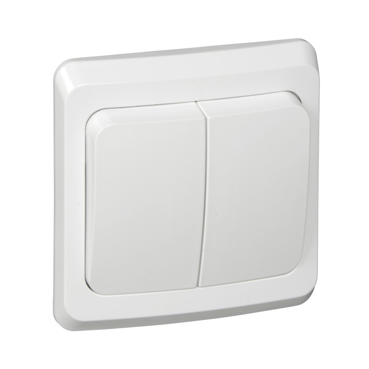 Выключатель "этюд" 2-х кл. с индикатором 10а, белый (1/20/120) "schneider"