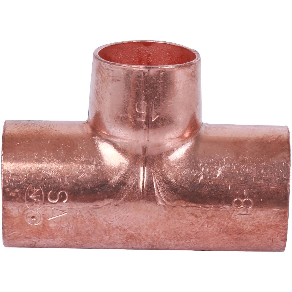 Тройник переходной 18х15х18 мм медный под пайку SANHA 15130181518