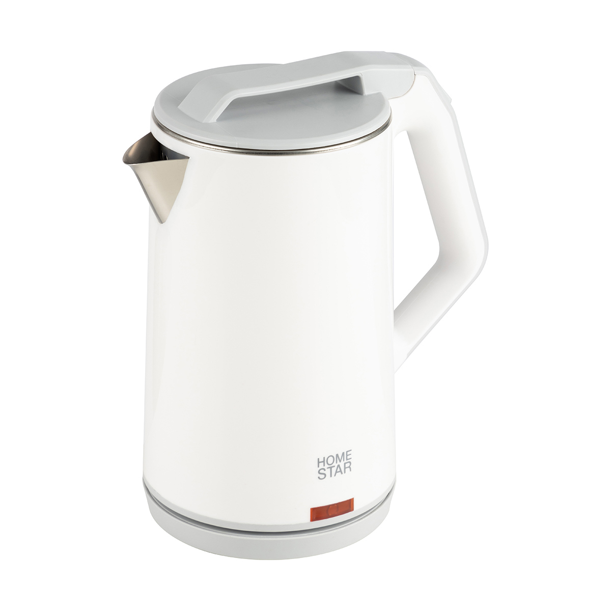 Чайник электр. "homestar" hs-1036 1,8 л (1/12) пластик, двойной корпус (белый)