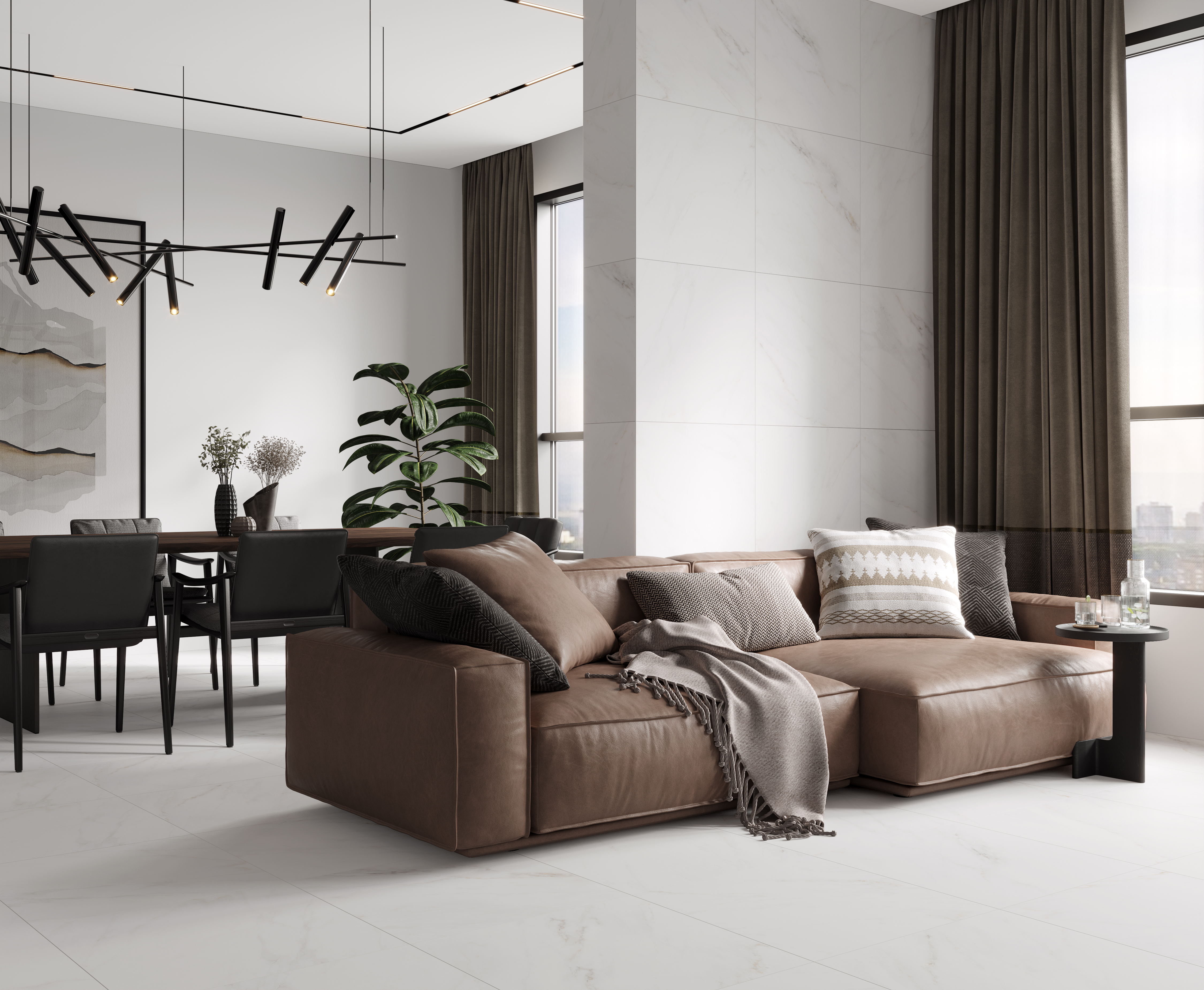 Tenderness керамогранит белый полированный 60x60