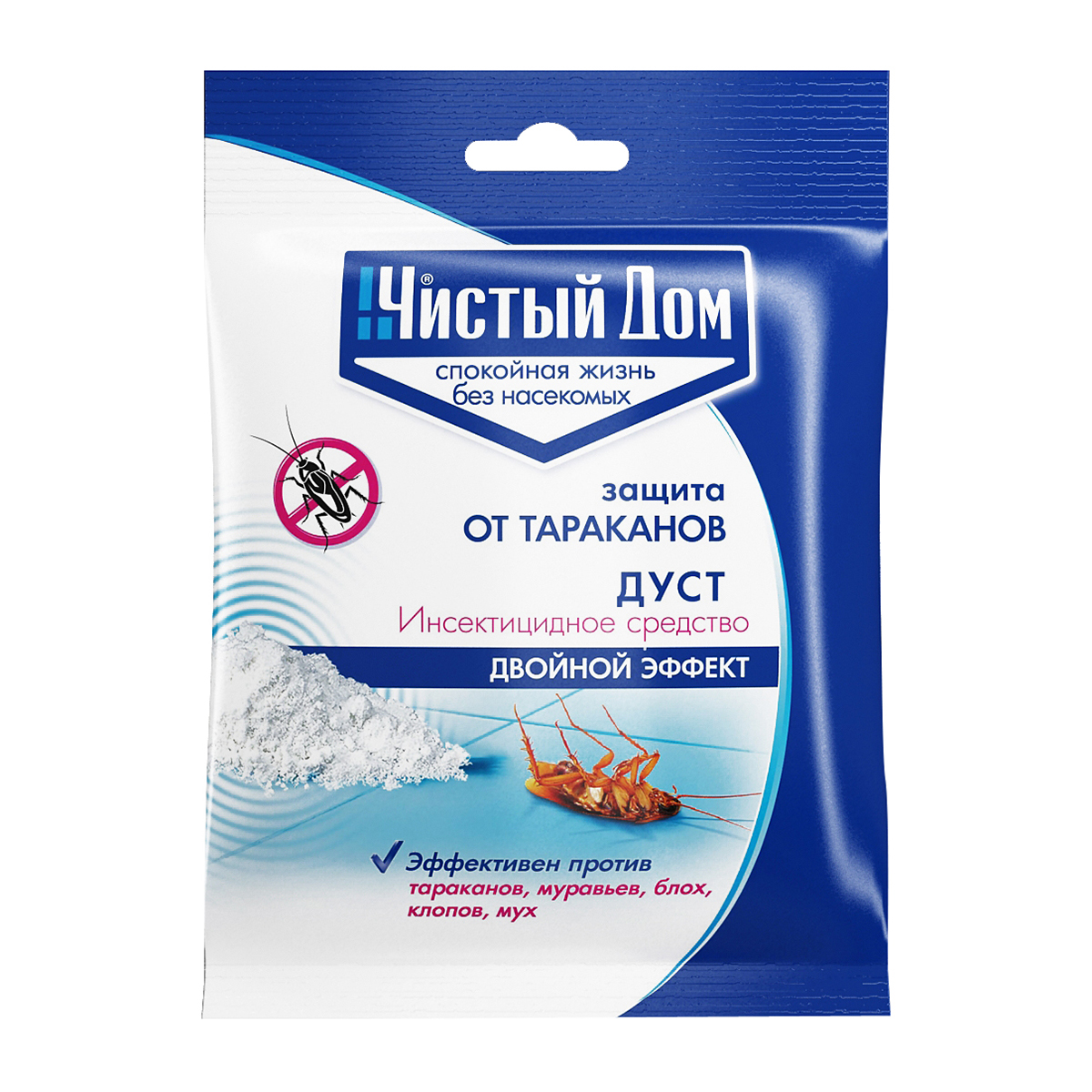 Средство от тараканов (дуст) "чистый дом" 50 г (1/100)