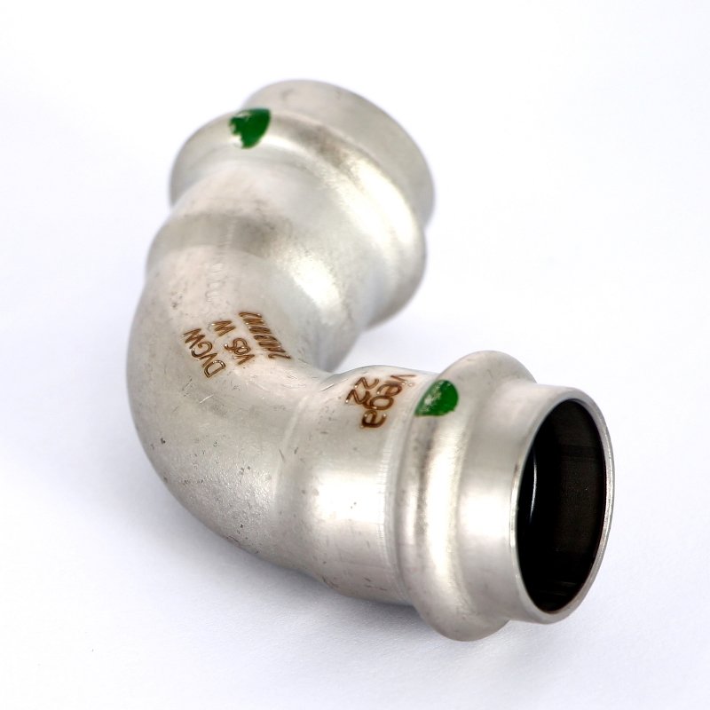 Угол пресс 22 нержавеющая сталь Sanpress Inox VIEGA