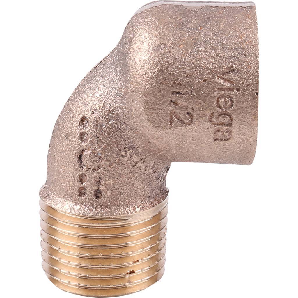 Угол резьбовой 90° ВН 1/2" бронза VIEGA (264024)