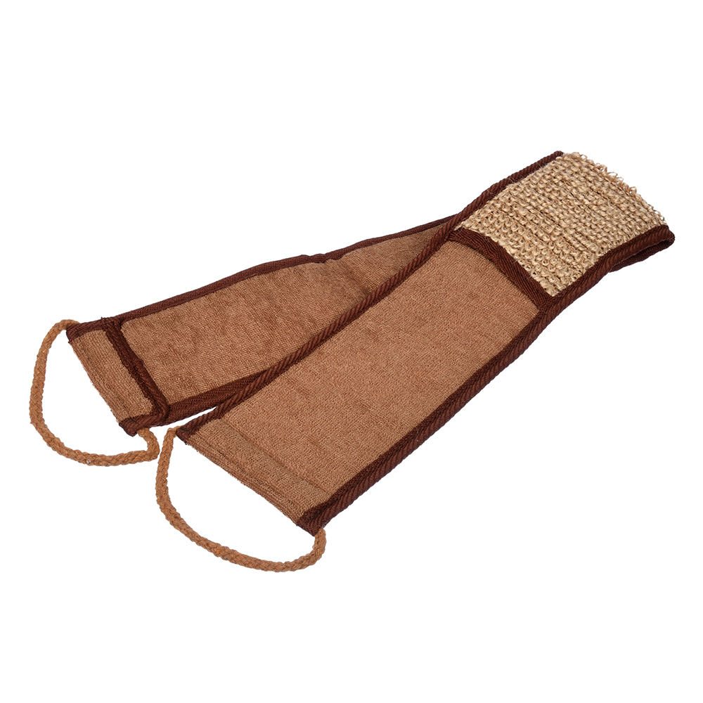 Мочалка из рами лента 66*8,5 см, с веревочными ручками (1/30) "банные штучки" 40364