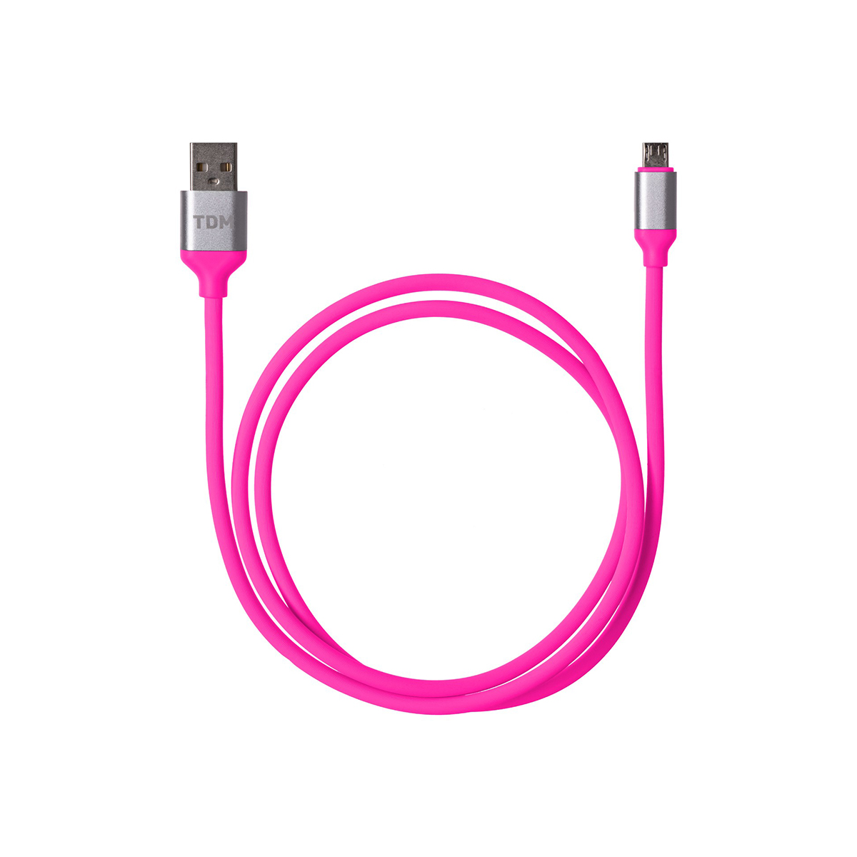 Кабель дк-19 usb-micro usb 1 м в силиконовой оплетке (розовый) (1/200) tdm sq1810-0319