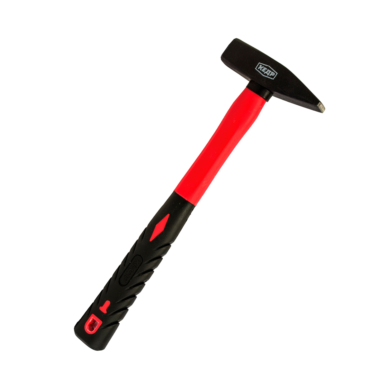 Молоток кованый  "кедр" стеклопласт. обрезин. ручка  200 г (1/6/72)  055-0200