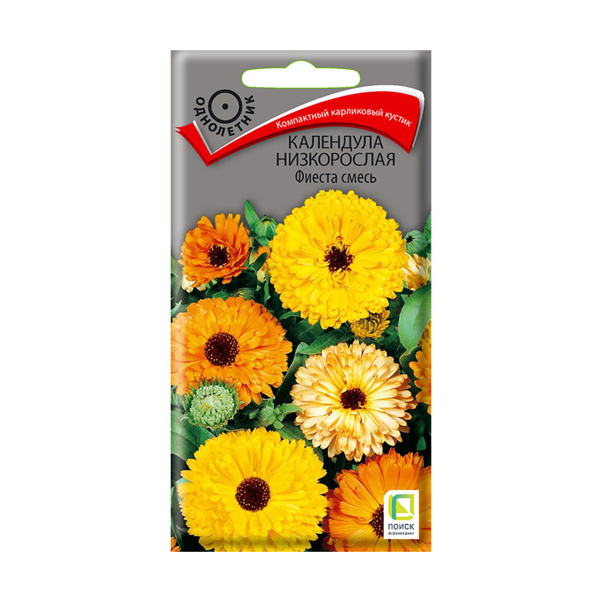 Семена цветов календула низкорослая "фиеста", смесь 1 г  ("1) (10/100) "поиск"