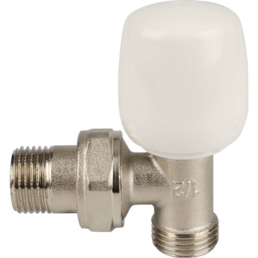 Вентиль ручной угловой НР 1/2" ITAP с американкой и колпачком