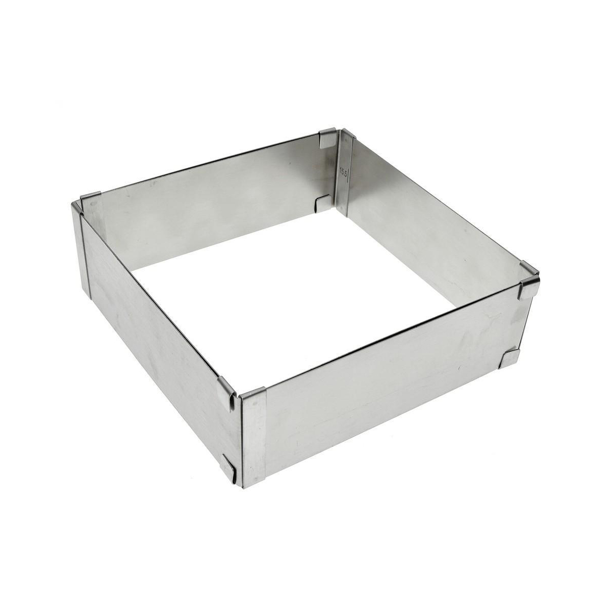 Форма кулинарная "квадратная" регулир. нержав. 15*15*5 - 28*28*5 см (1/12) "мультидом" an8-29