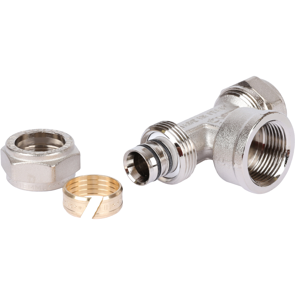 Тройник переходной 20 x 3/4" x 20 ВР под обжим TIEMME для металлопластиковых труб