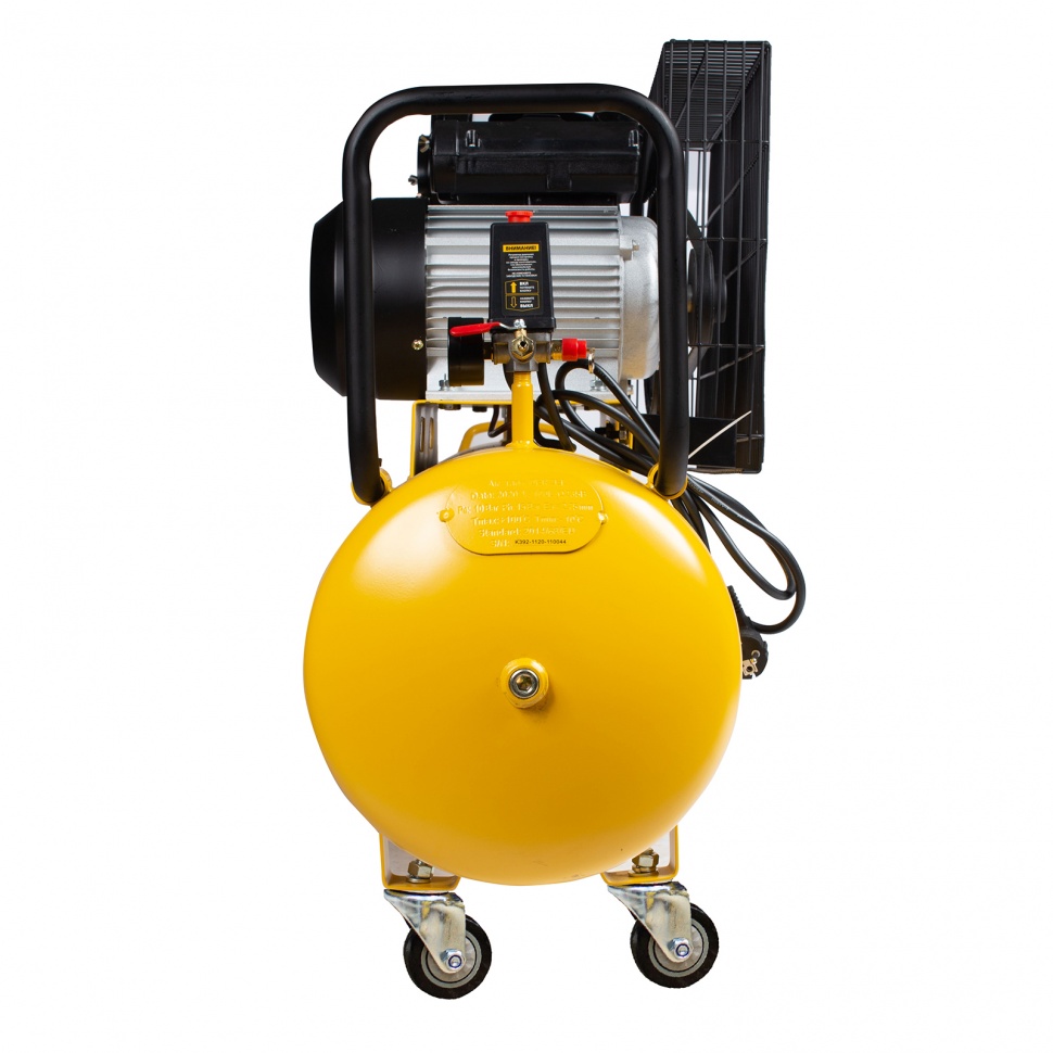 Компрессор воздушный BCV2300/100, ременный привод, 2.3 кВт, 100 литров, 440 л/мин Denzel (58111)