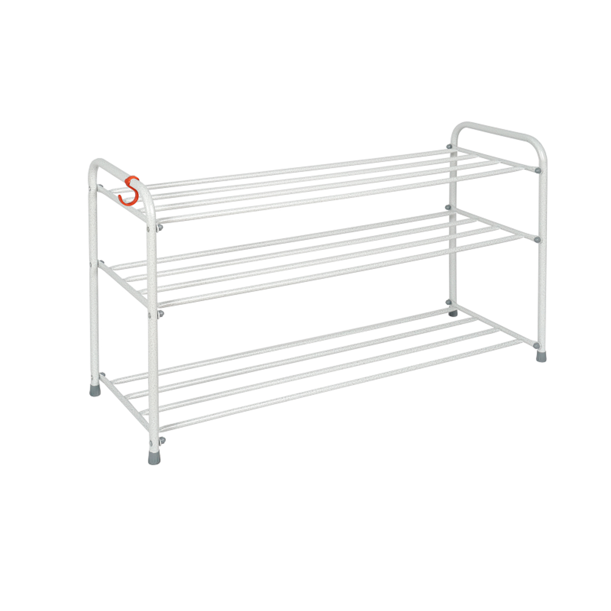 Подставка для обуви ЗМИ 3-х полочная 80, 87 x 30 x 48 см, белое серебро