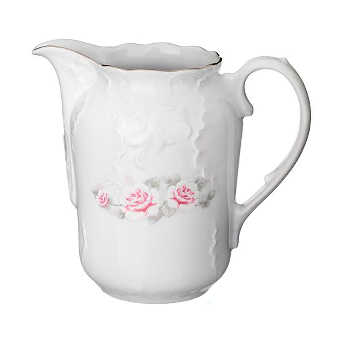 Кувшин "rococo" бледная роза 1 л (1/2/12) "cmielow" omdz23-рококо-43