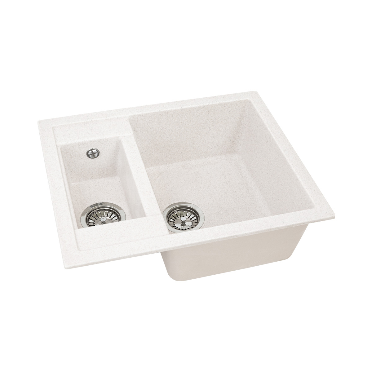 Мойка для кухни врезная искуств. камень gs-21-331 двойная 610*495 мм белая "granstones"