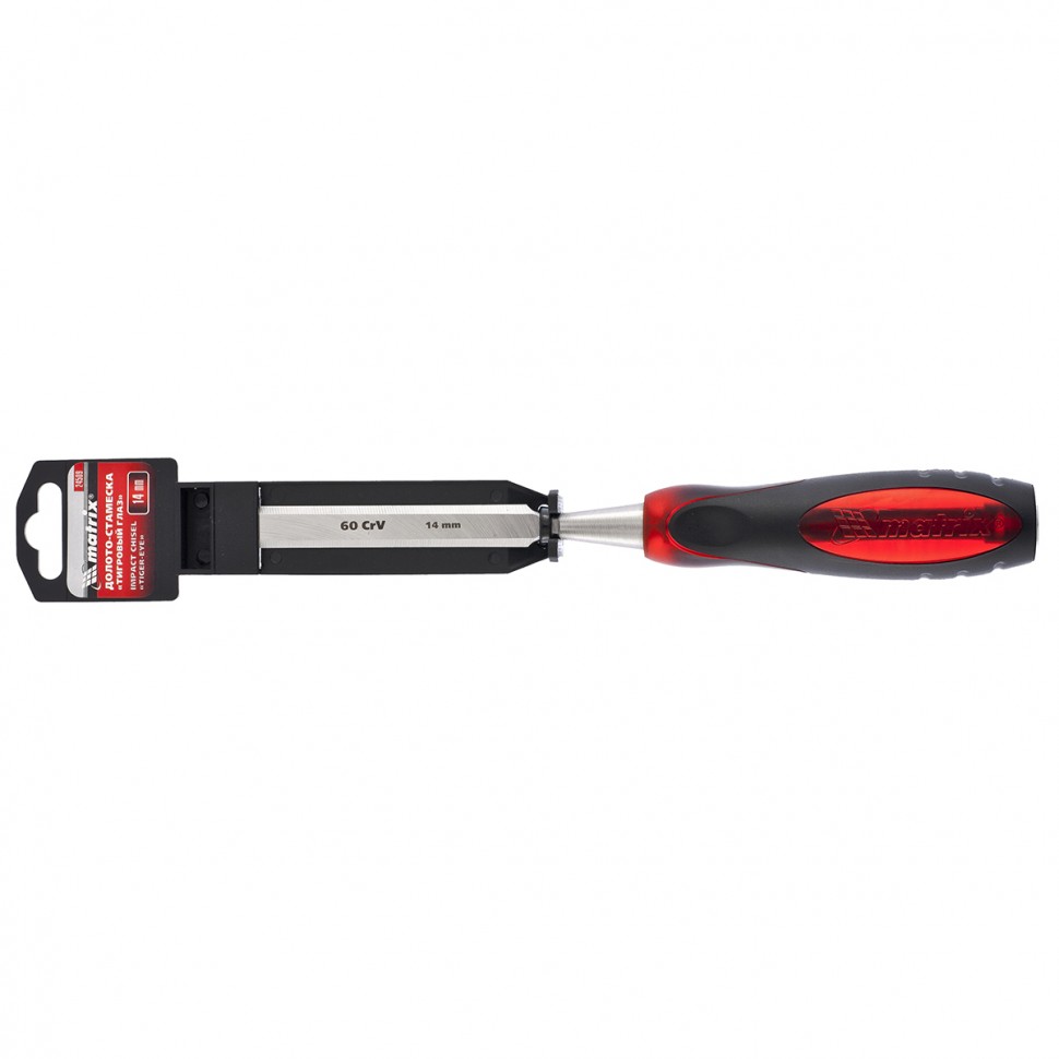 Долото-стамеска "Тигровый глаз", 14 мм, двухкомпонентная обрезиненная рукоятка Matrix (24509)