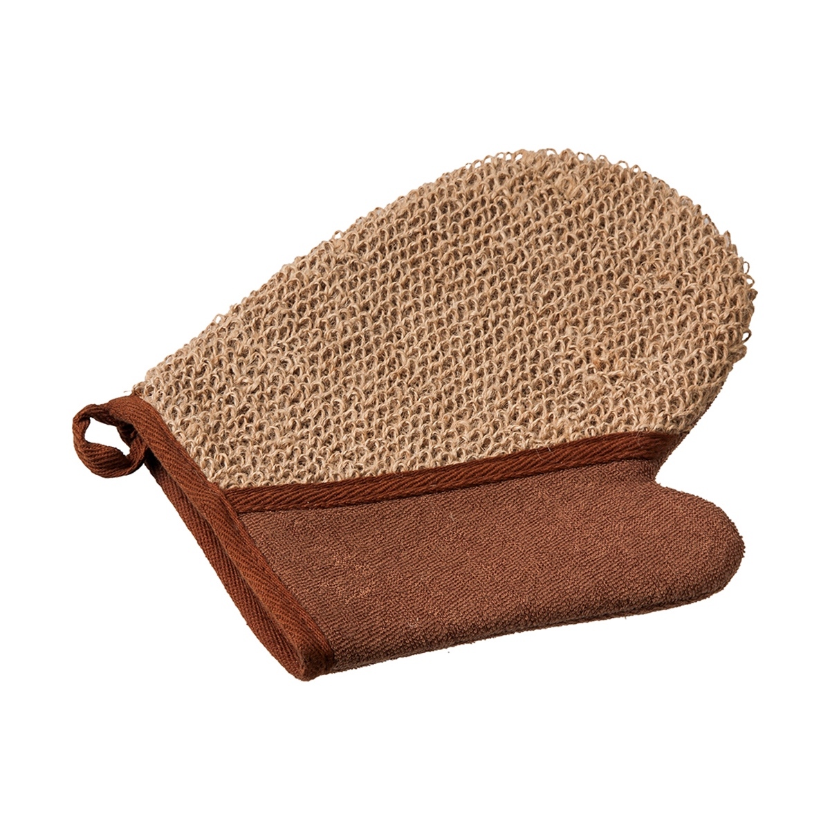 Мочалка-варежка из рами 18*21 см (1/30) "банные штучки" 40363