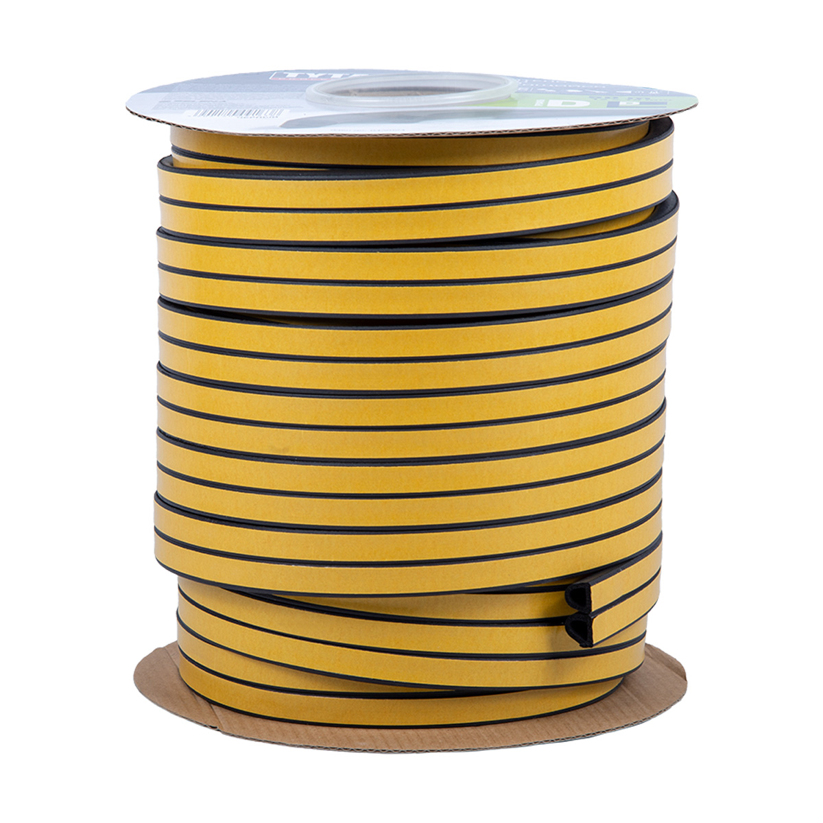 Уплотнитель d 12 х 10 мм черный бухта 50 м (1/2) "tytan professional"