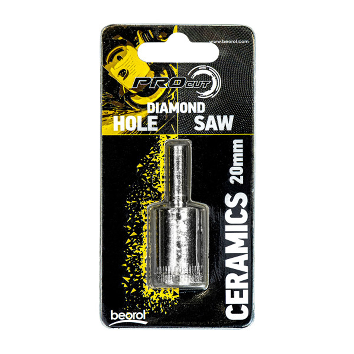 Коронка алмазная по керамике 20 мм (1/20/200) "beorol"