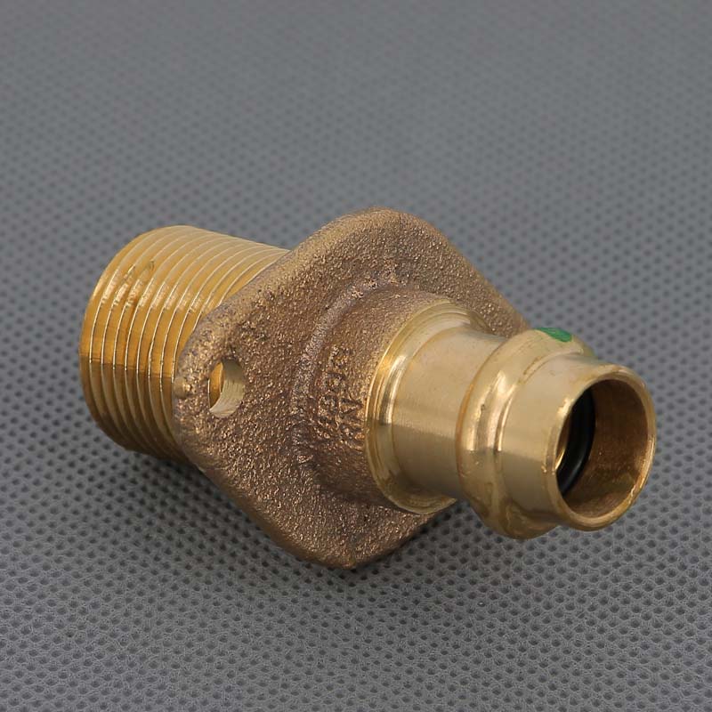 Водорозетка прямая 15x1/2' пресс-В с контргайкой 3/4' Sanpress VIEGA