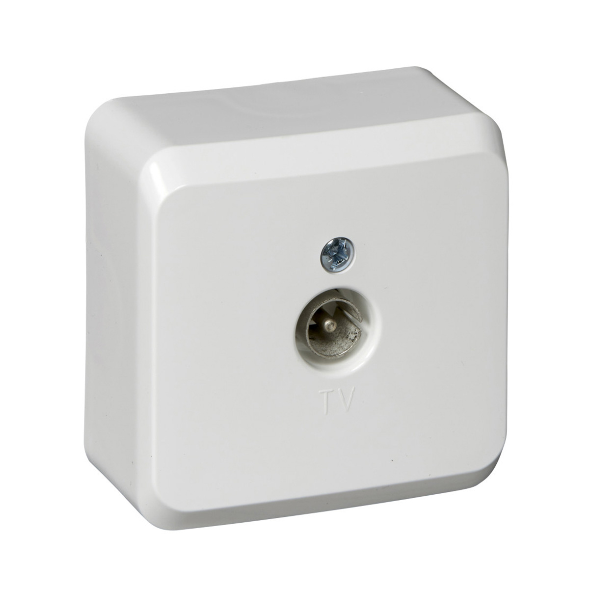 Розетка телевизионная открыт. уст. "этюд" коннектор, белый (1/25/200) "schneider"