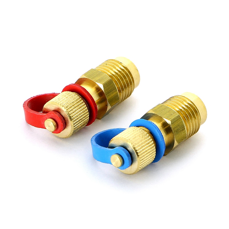 Комплект измерительных ниппелей CIMBERIO 1/4" красный/синий