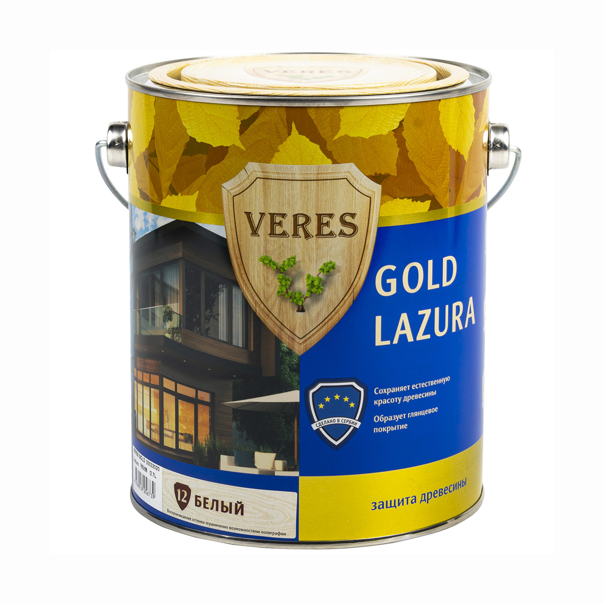 Верес gold №12 белый  2,7 л (1/4) "veres"