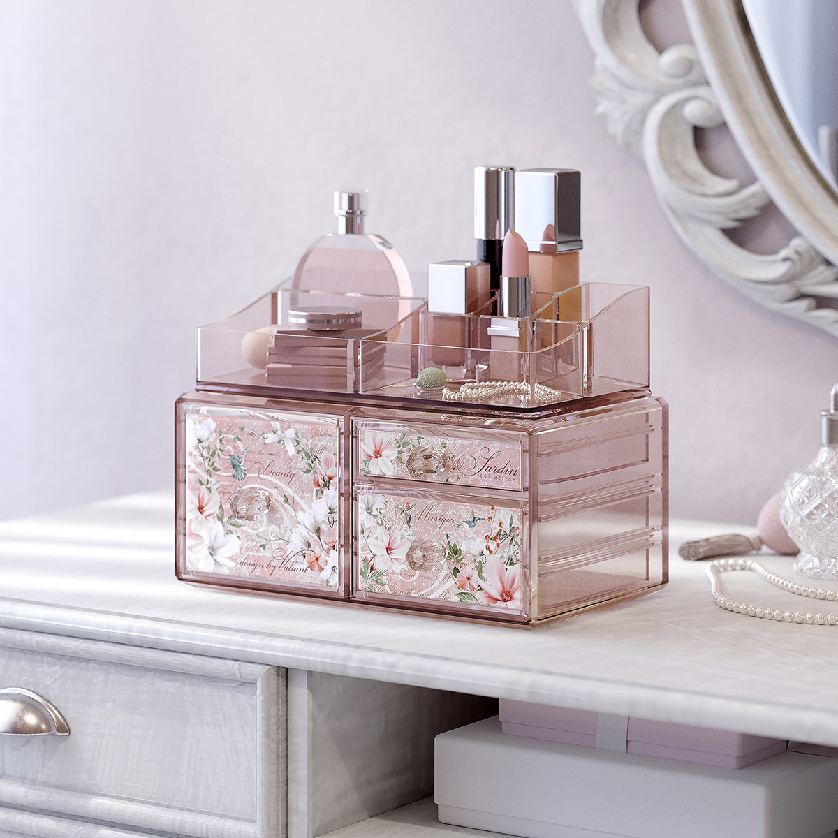 Органайзеры для косметики и аксес. "jardin" набор 2 шт. (1/6) "valiant" jr-org-s3s8