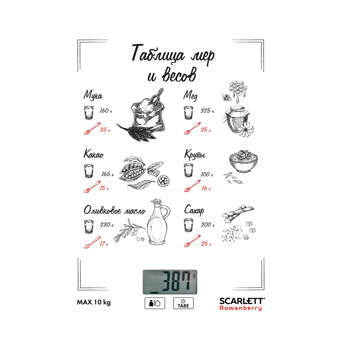 Весы кухонные электронные sc-ks57p95 (1/12) "scarlett"