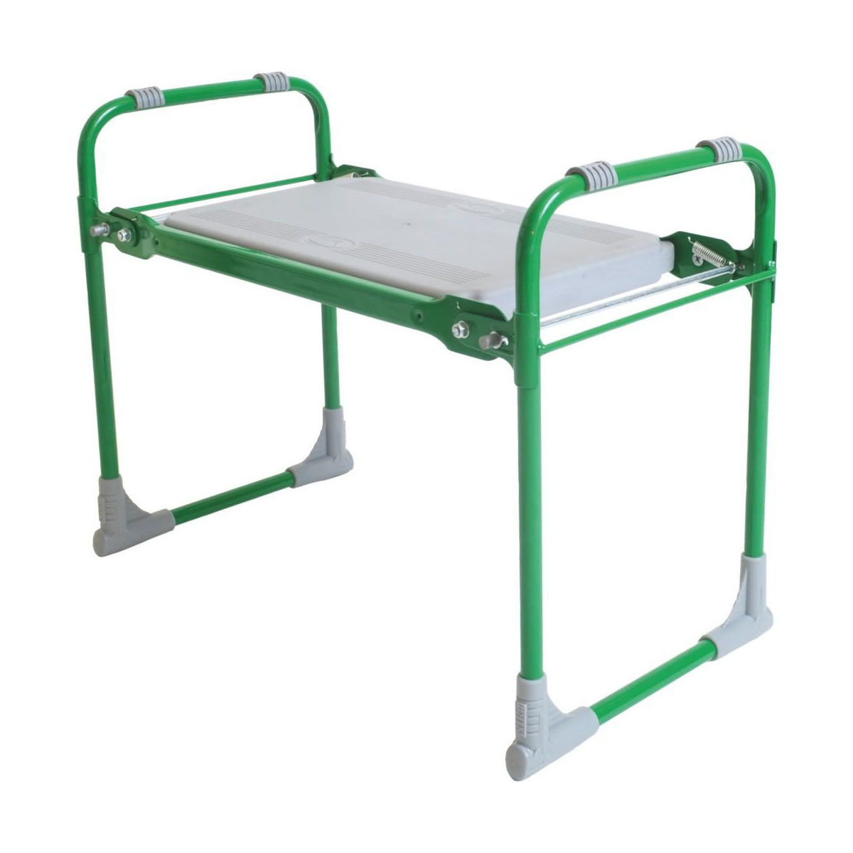 Скамейка садовая складная (пласт. сиденье) зеленая (1) ск/з  "ника"