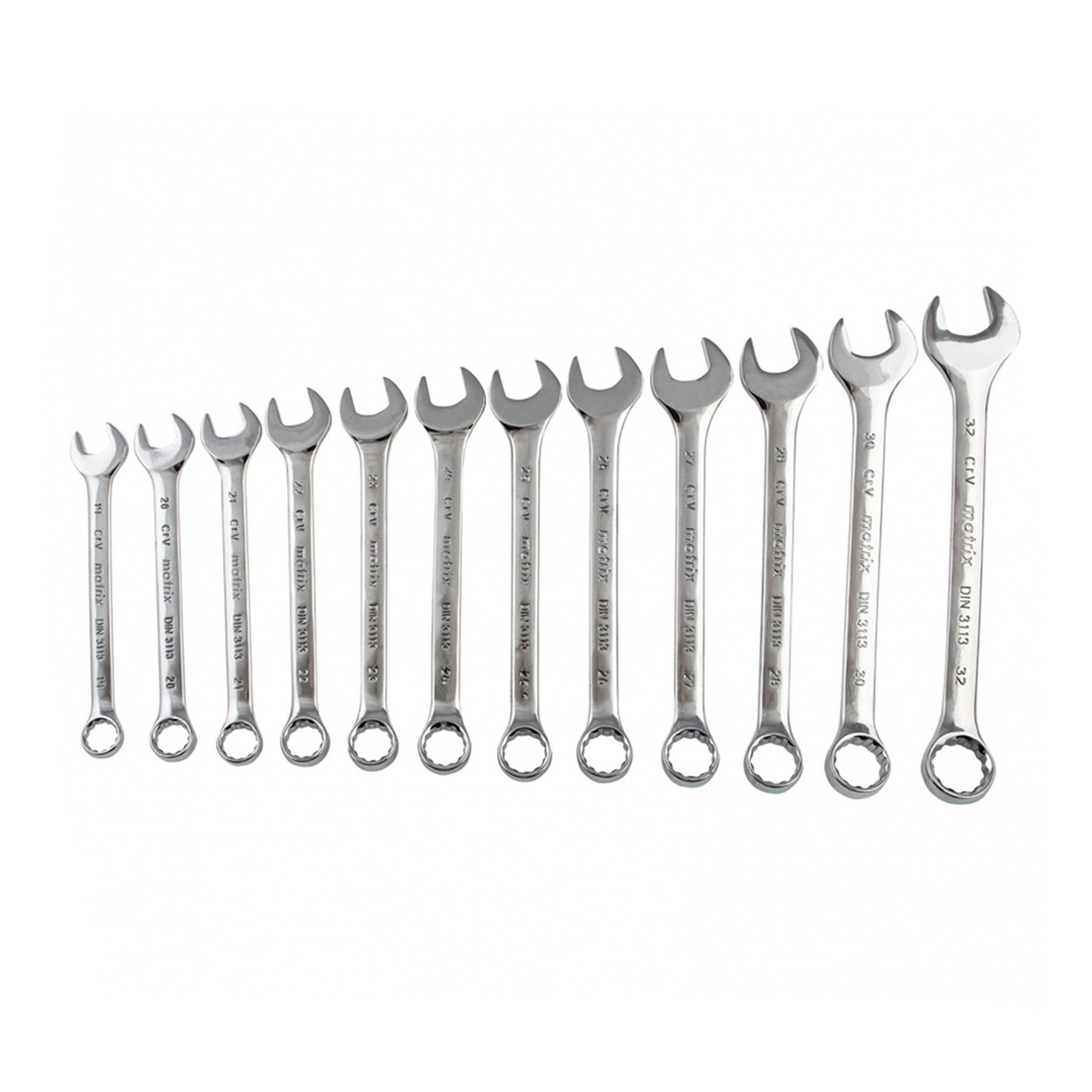 Ключи комбинированные набор 25 шт. (6-32 мм) полиров. хром (1/4) "matrix"