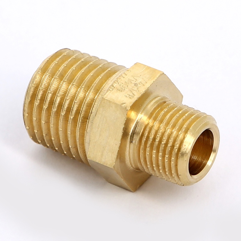 Ниппель резьбовой (НР) 1/4" х 1/8" бронза VIEGA (441364)